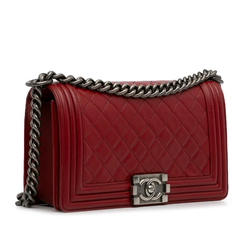 Chanel Luxury Handbag for High - End EventsChanel Medium Lambskin Boy Flap Bag (2gxYBH)