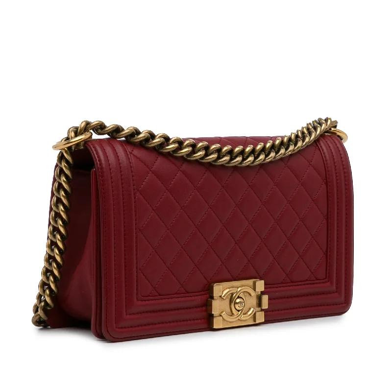 Chanel Classic Flap Bag for Evening PartyChanel Medium Lambskin Boy Flap Bag (OR86HO)