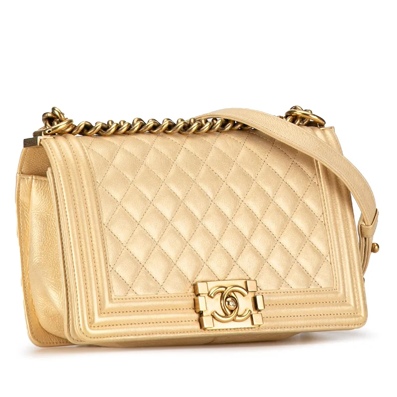 Chanel Colorful Handbag for Spring OutfitsChanel Medium Lambskin Boy Flap (DlBlUN)