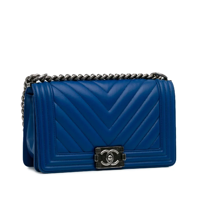 Chanel New Arrival Handbag with Gold HardwareChanel Medium Lambskin Chevron Boy Flap (9fPgQE)