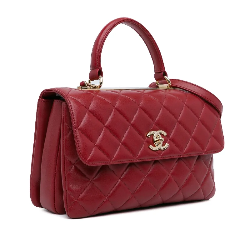 Chanel Designer Handbag with Unique DesignChanel Medium Lambskin Trendy CC Top Handle Bag (NiklUD)