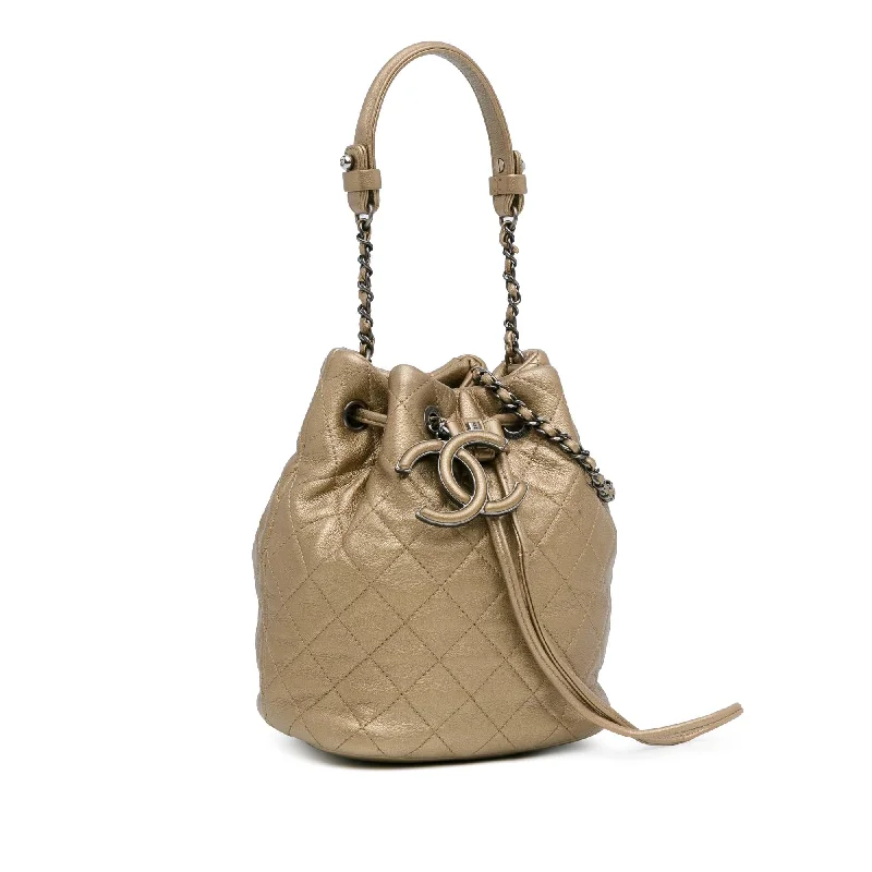 Chanel Lightweight Handbag for Daily ErrandsChanel Metallic CC Charm Bucket Bag (93xcUo)