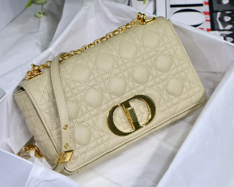 Christian Dior bags with a quilted pattern and gold - toned hardwareChristian Dior Caro Medium Bag