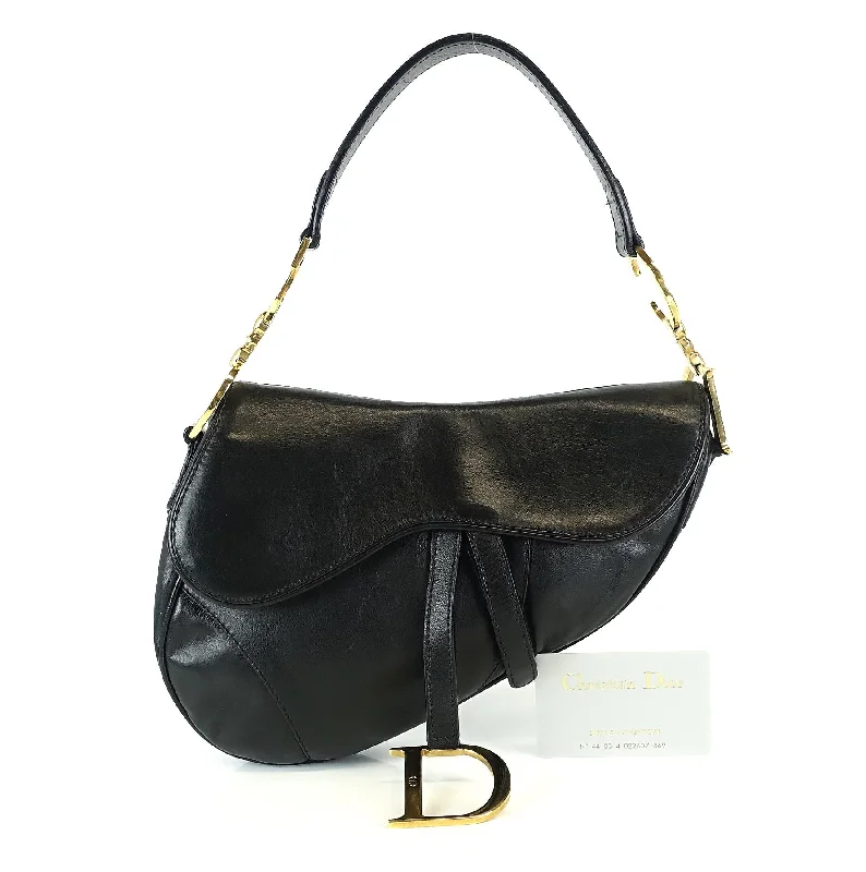 Christian Dior handbags with a removable shoulder strap for versatilitySaddle Smooth Calf Leather Bag