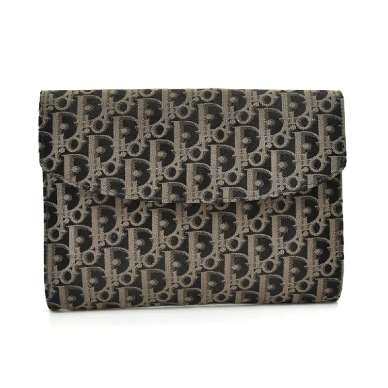 High - fashion Christian Dior bags with a geometric patternWeaved Monogram Jacquard Fabric Clutch Bag