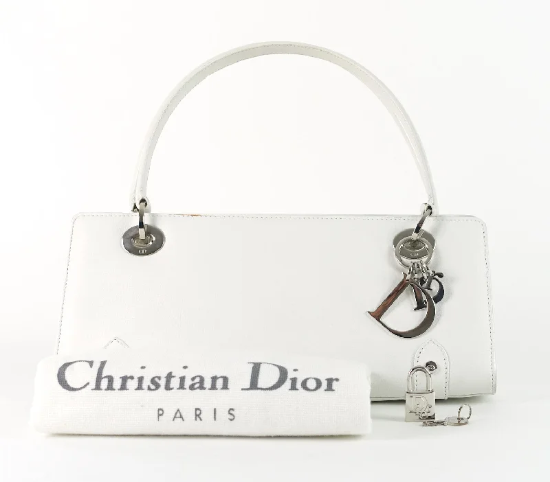 Christian Dior Saddle bags with a patent leather finish for a shiny lookEast West Calf Leather Handbag