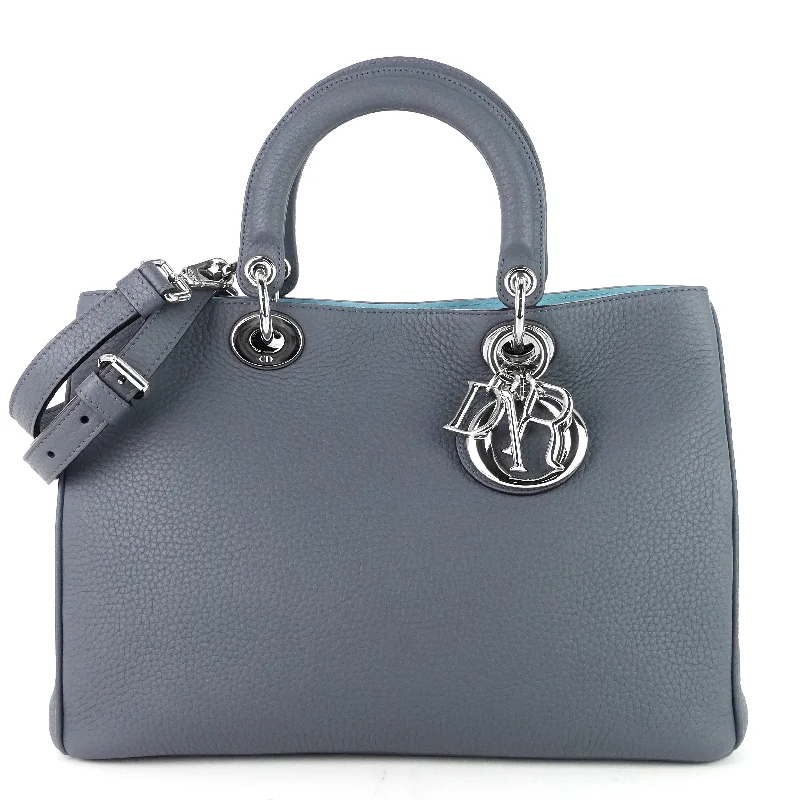 Christian Dior tote bags with a double - handle and shoulder - strap optionDiorissimo Medium Calf Leather Bag with Pouch