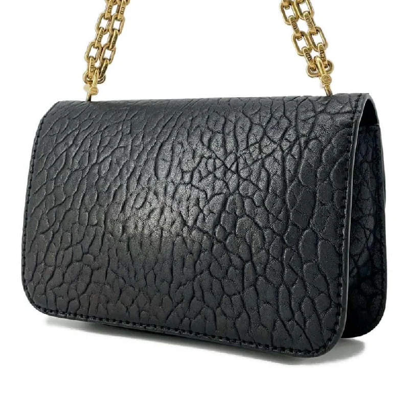 Christian Dior crossbody bags with a front - flap pocket for easy accessDior Addict 2WAY ChainShoulder Bag Black Leather