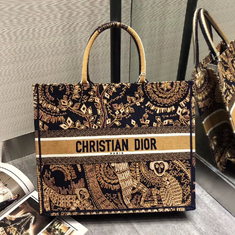 Trendsetting Christian Dior crossbody bags with a colorful strapDior Book Tote Bag In Orange Animals Embroidered Canvas