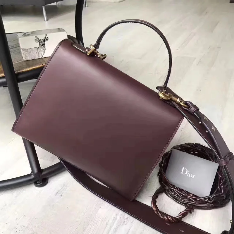 Luxury Christian Dior crossbody bags with a chain - link strapDior DiorAddict Tote Bag In Bordeaux Calfskin