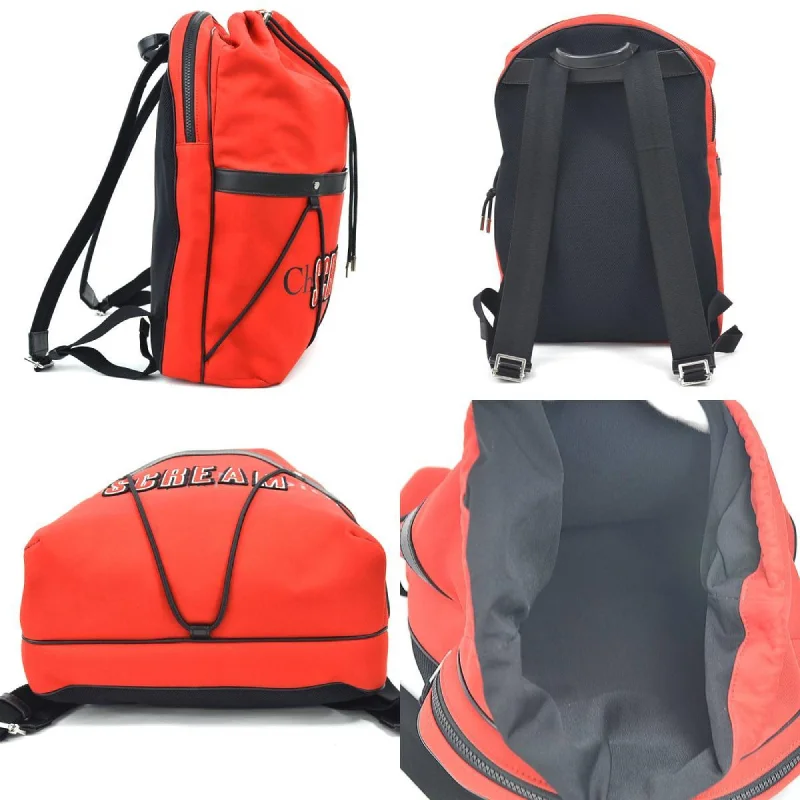 Contemporary Christian Dior handbags with a unique shapeDIOR HOMME rucksack scream collaboration canvas red men's