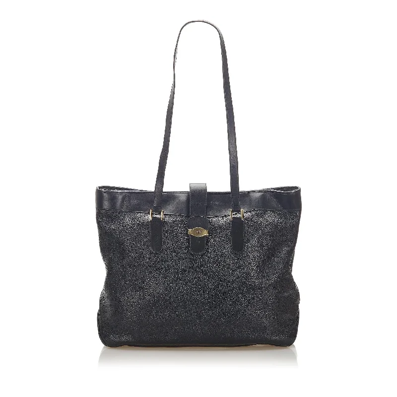 Christian Dior bags with a side - pocket for holding a water bottleDior Leather Tote Bag (SHG-17357)