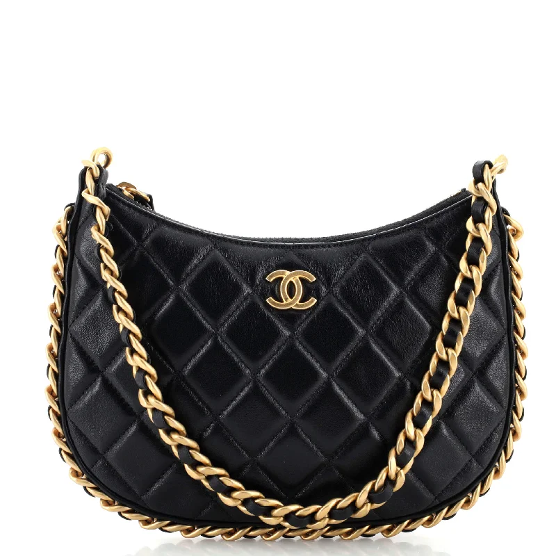 Christian Dior backpacks with a sleek, minimalist silhouetteCC Chain Around Hobo Quilted Lambskin