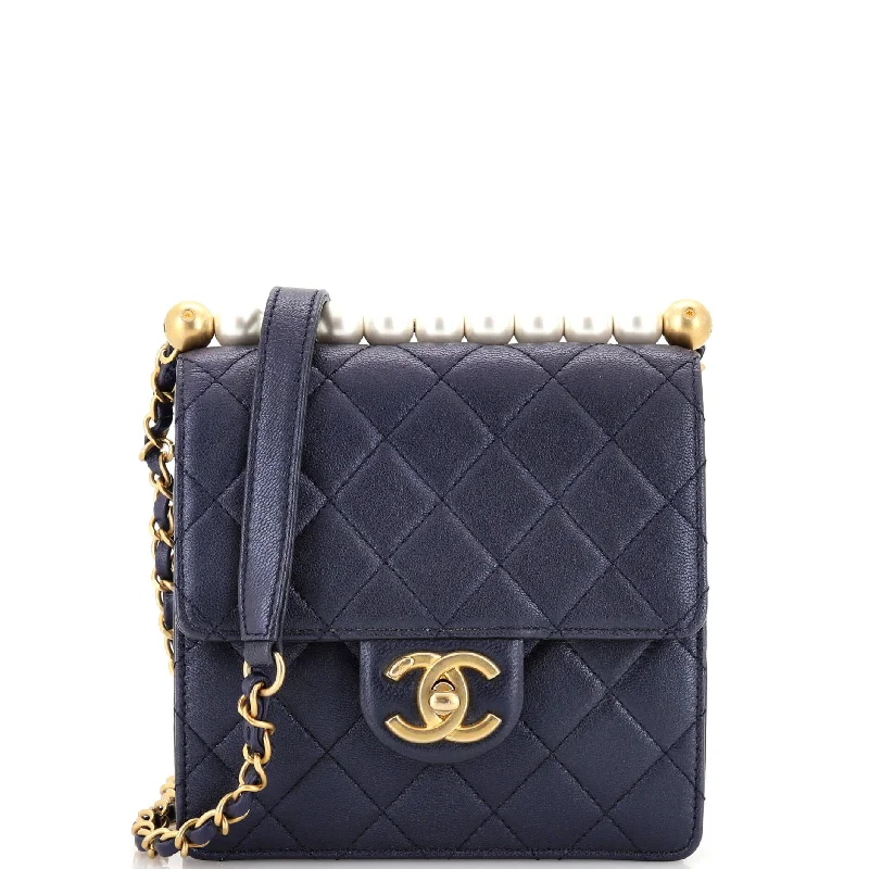 Fashion - forward Christian Dior tote bags for the modern womanChic Pearls Flap Bag Quilted Lambskin Mini