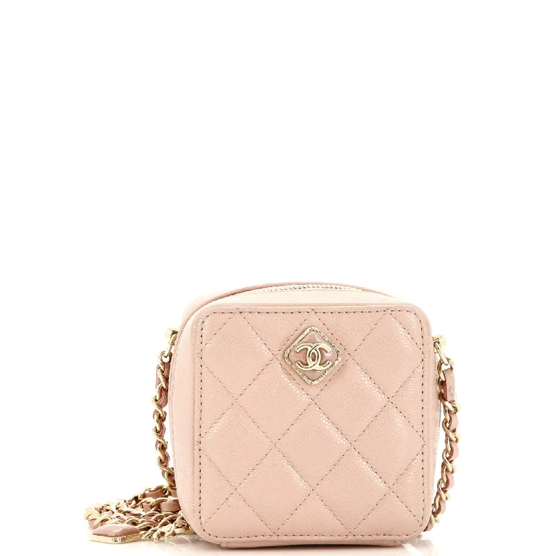 Trendsetting Christian Dior crossbody bags with a colorful strapDiamond CC Zip Crossbody Quilted Caviar Mini